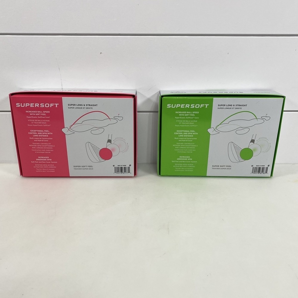 Callaway Supersoft Golf Balls 1 Dozen Pink 9 Green Matte Finish New Improved - Picture 6 of 8